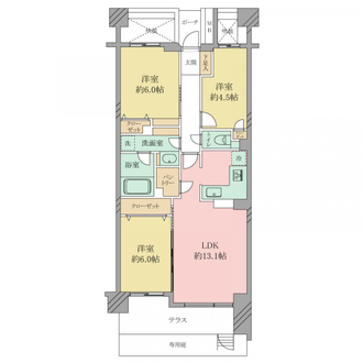 藤沢パーク・ホームズ弐番館の間取図