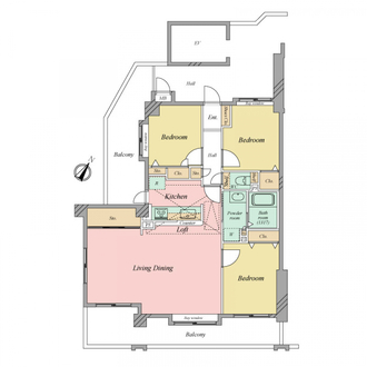 アプローズ空港前の間取図