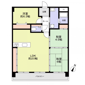 宝マンション千代田橋第３の間取図