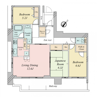 アイランドタワースカイクラブの間取図