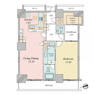 Ｗコンフォートタワーズ　ウエストの間取図