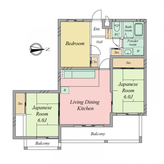 スカイアーベイン室見の間取図