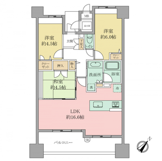 南福岡オークハウスの間取図
