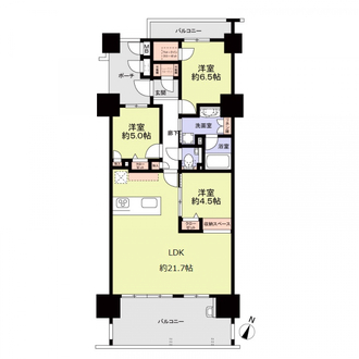 センターマークスレジデンスの間取図
