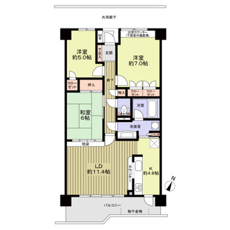 ラ・クール藤ヶ丘の間取図