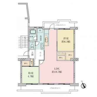 永山ハイツの間取図