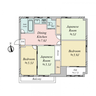 吉田マンションの間取図