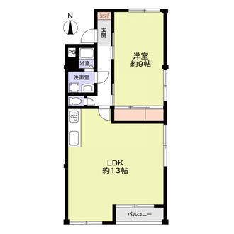 沼袋コーポラスの間取図