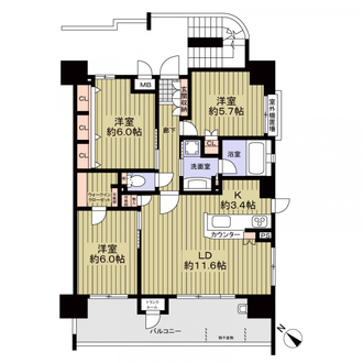 グリーンベル小幡緑地の間取図