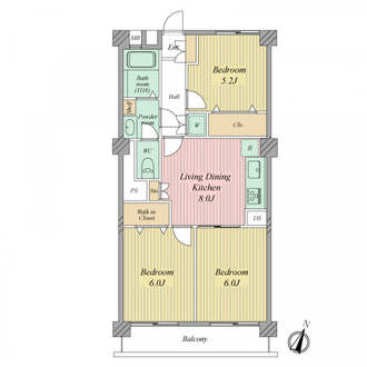 尾山台ヒミコマンションの間取図