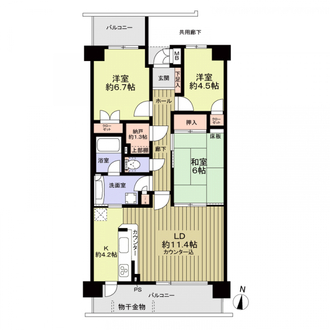 白壁パーク・ホームズの間取図