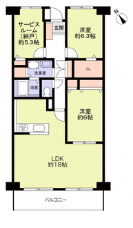 千里中央パーク・ヒルズＢ棟の間取図