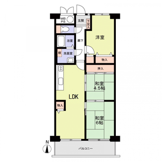 ライオンズマンション八事ガーデン壱番館の間取図