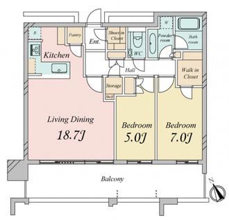 スカイズ　タワー＆ガーデンの間取図