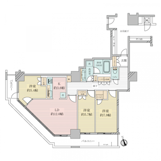 阿波座ライズタワーズフラッグ４６の間取図