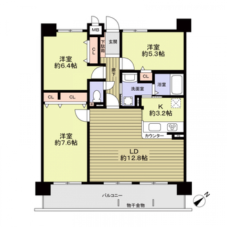 ユーハウス刈谷重原の間取図