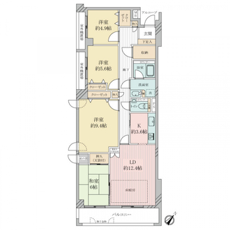 グランヴェール雲雀丘の間取図