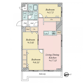 ＧＳハイム船場の間取図