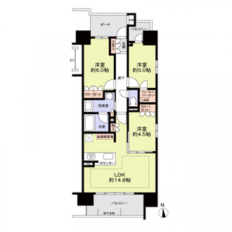 オープンレジデンシア名古屋センタープレイスの間取図
