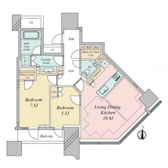 パークコート渋谷ザタワーの間取図