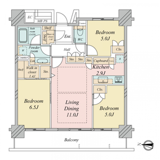 パークタワー東雲の間取図