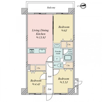 ビブレマンション生の松原の間取図