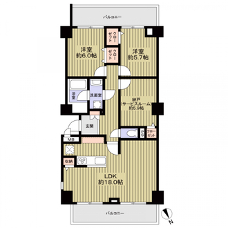 ライオンズマンション瑞穂公園の間取図