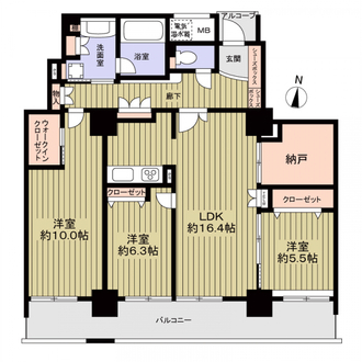 サンメゾン北野田サンタワーの間取図