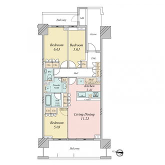 グランドメゾン江古田の杜の間取図