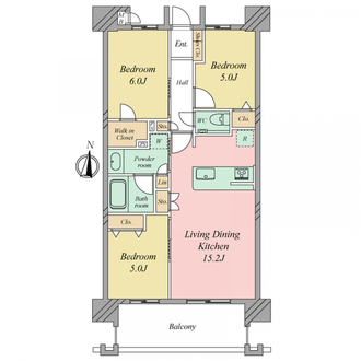 トラスト野間大池公園レジデンスの間取図