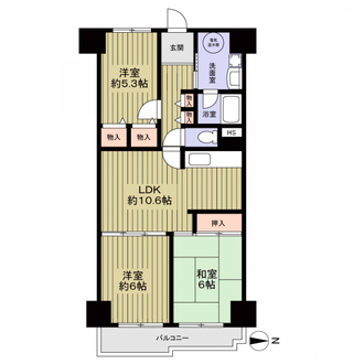 コスモハイツ玉出の間取図