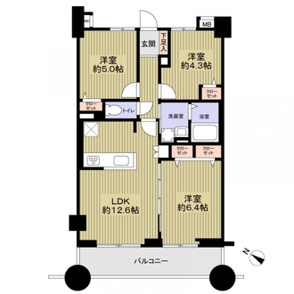 シテイライフ筑紫通博多の間取図