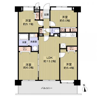 ＪＧＭベリテュード箱崎公園セカンドステージの間取図