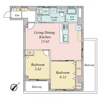ヴィラロイヤル東中野の間取図