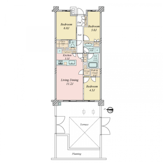 パークホームズ吉祥寺北　ザ　ガーデンの間取図