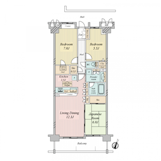 アストラル北習志野の間取図