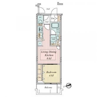 アウラ大阪上本町の間取図