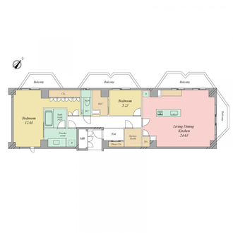 グランドパレス浄水通りの間取図