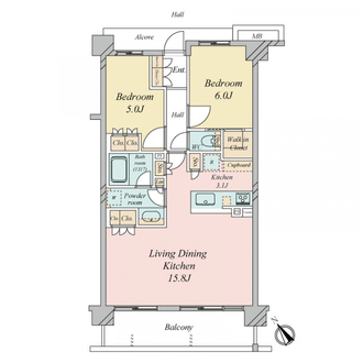 リビオ新宿ザ・レジデンスの間取図