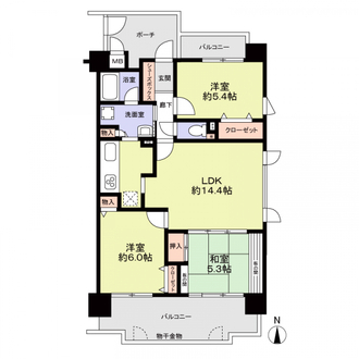 プリオーレ京都西院の間取図