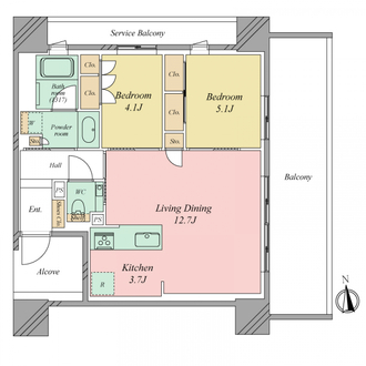グランドメゾン大濠公園ＴＨＥ　ＣＬＡＳＳの間取図