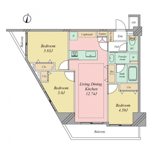 グリーンパーク新宿の杜の間取図