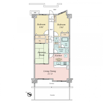ガーデンホーム幡ヶ谷の間取図