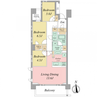 レジデンスコート練馬の間取図