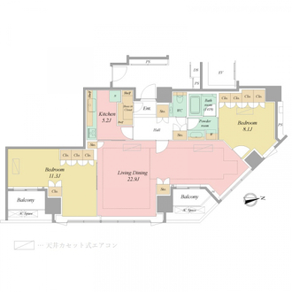 プラウドタワー白金台の間取図