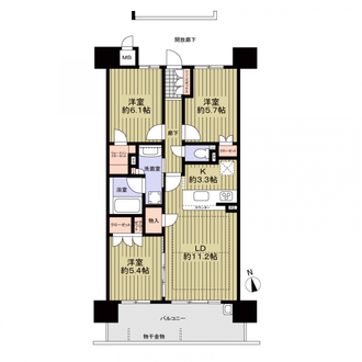 プライムメイツ社台の間取図