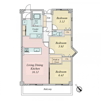 ソレイユ赤坂南の間取図