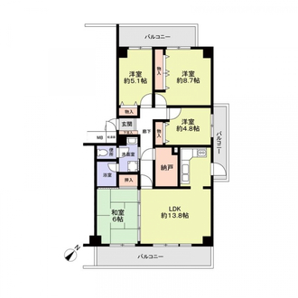 インペリアル千里山田の間取図