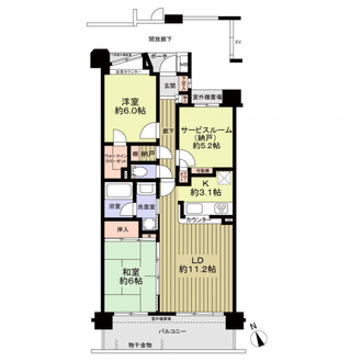 イトーピア川口元郷の間取図