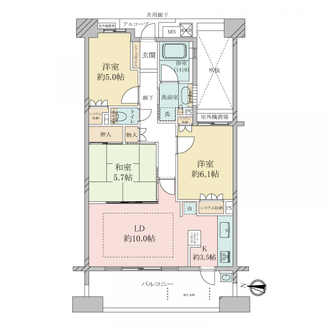 パークホームズ福島エルグレースの間取図